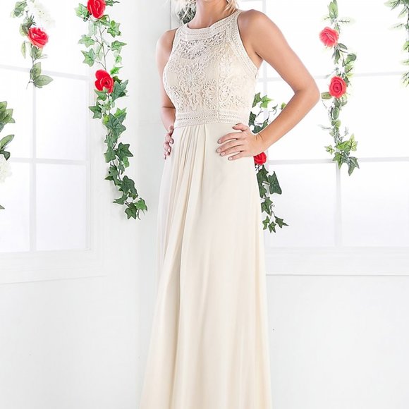 Scoop Neck A-Line Shape Prom Dress CD1938
